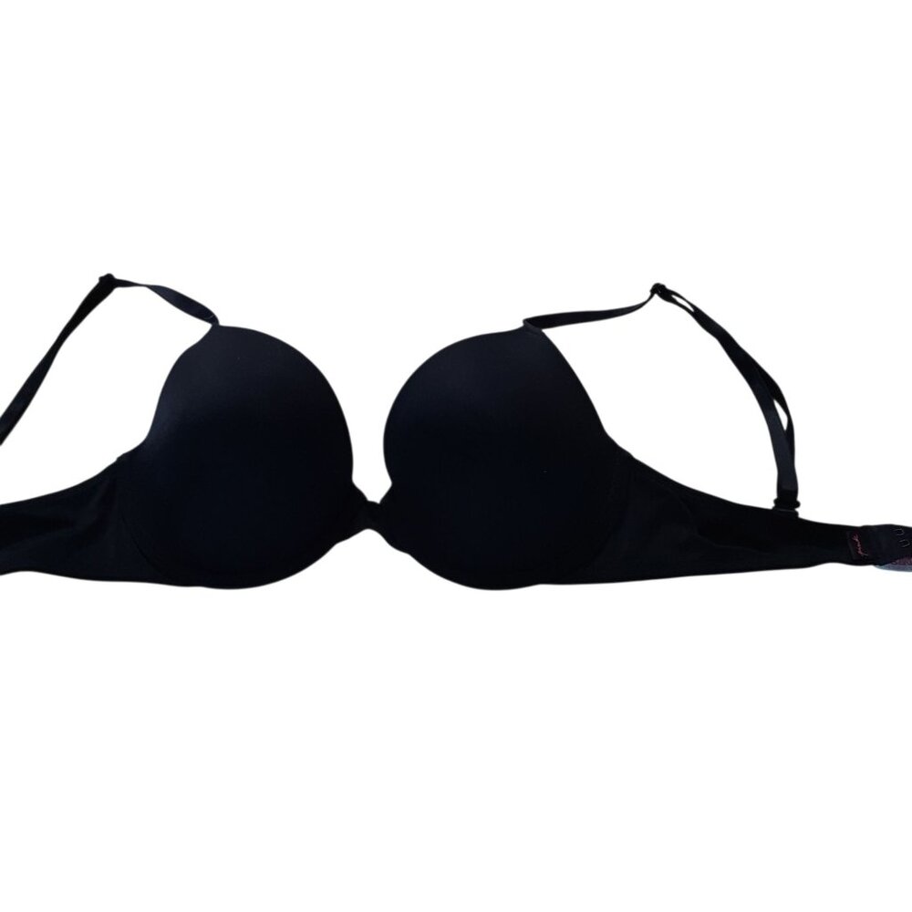 Pink by Victoria's Secret Push Up Bra Womens Size 32C Black Pink Underwired